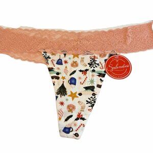 Splendies Holiday Mistletoe Wishes Thong Winter New Underwear